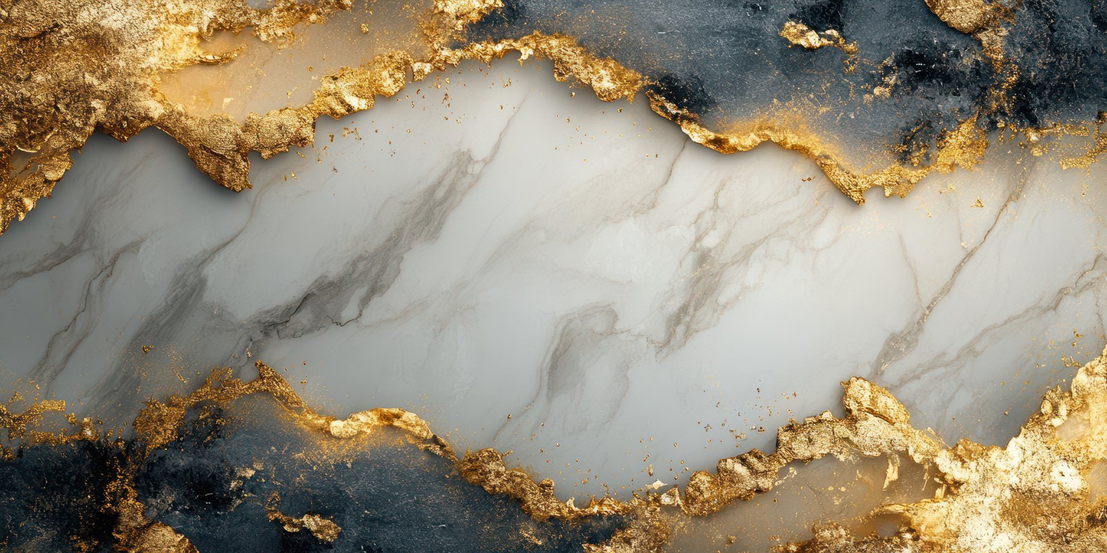 Elegant abstract design featuring marble textures with golden accents and dark hues in a visually striking arrangement